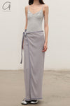 BASERANGE Bamboo fiber jumpsuit France BAS-ONBB-BA-SU25-GREY MELANGE